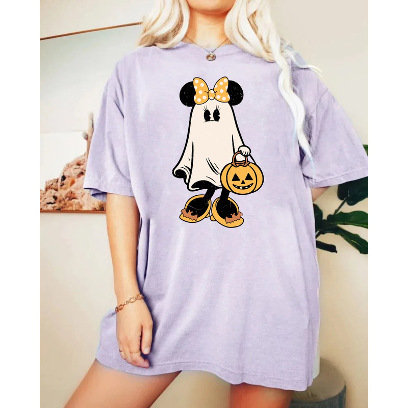Minnie Pumpkin Halloween Comfort Colors® Shirt, Minnie Mouse Halloween Shirt, Minnie Ghost Tee, Disney Spooky Shirt, Disney Halloween Shirt - 5.jpg