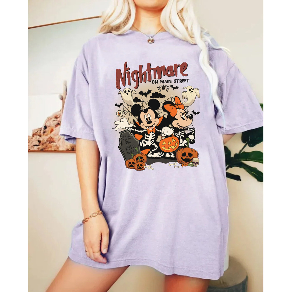 Nightmare On Main Street Mickey Minnie Comfort Colors® Shirt, Disney Halloween Shirt, Disney Spooky Shirt, Disney Halloween Party Shirt - 4.jpg