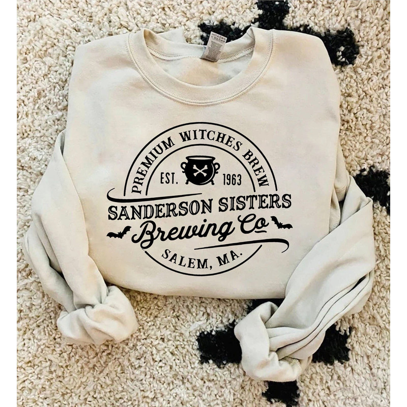 Sanderson Sister Brewing Co Sweatshirt, Hocus Pocus Sweatshirt, Salem Sign Halloween Shirt, Sanderson Sister Shirt, Disney Halloween Sweater - 1.jpg