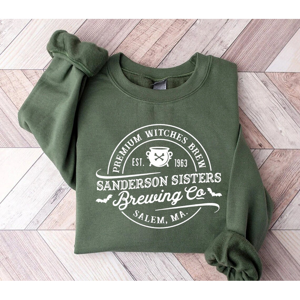 Sanderson Sister Brewing Co Sweatshirt, Hocus Pocus Sweatshirt, Salem Sign Halloween Shirt, Sanderson Sister Shirt, Disney Halloween Sweater - 2.jpg