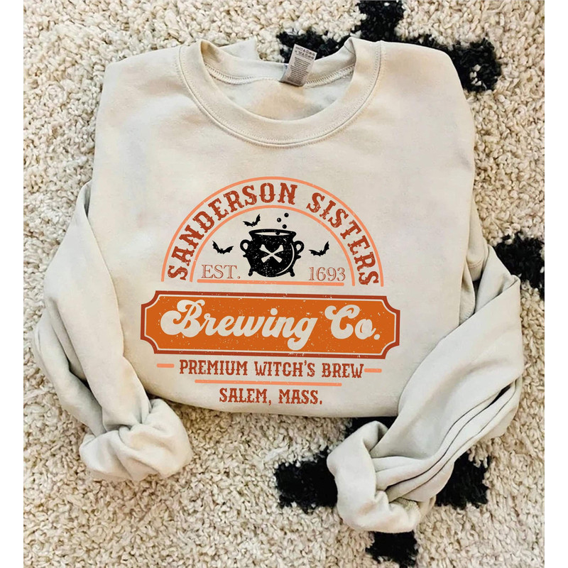 Sanderson Sister Brewing Co Sweatshirt, Hocus Pocus Sweatshirt, Witches Halloween Shirt, Sanderson Sister Shirt, Disney Halloween Sweater - 1.jpg