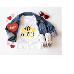 bee happy shirt,bee shirt,be happy shirt,bee graphic tee,cute bee shirt,funny shirt,funny kids tee,kids birthday party g