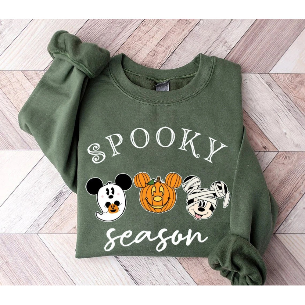 Spooky Season Mickey Head Sweatshirt, Mickey Halloween Sweatshirt, Mickey Pumpkin Shirt, Jack o Lantern Sweatshirt, Disney Halloween Sweater - 1.jpg