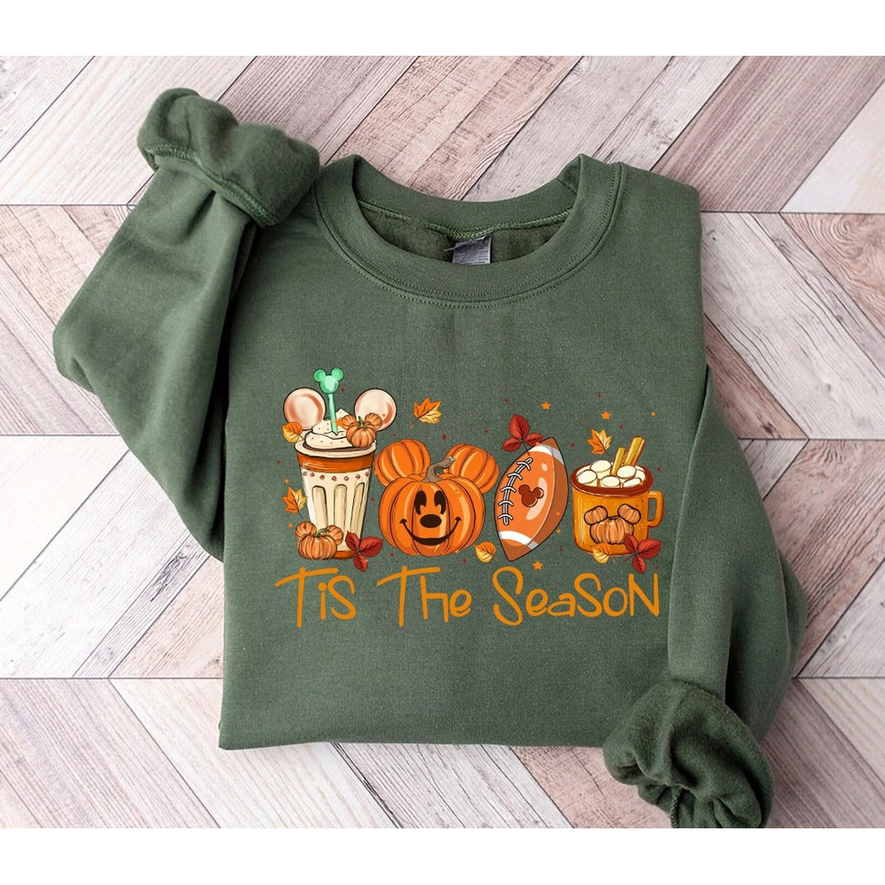 Tis The Season Season Mickey Pumpkin Coffee Sweatshirt, Mickey Halloween Sweatshirt, Mickey Fall Sweater, Disney Halloween Sweater,Fall Gift - 2.jpg