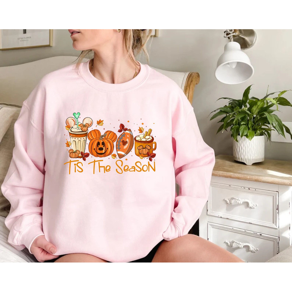 Tis The Season Season Mickey Pumpkin Coffee Sweatshirt, Mickey Halloween Sweatshirt, Mickey Fall Sweater, Disney Halloween Sweater,Fall Gift - 3.jpg