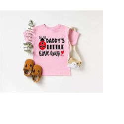 daddy's little love bug shirt,ladybug graphic shirt,daddy's girl shirt,daddy's little cutie shirt,shirts for kids,toddle