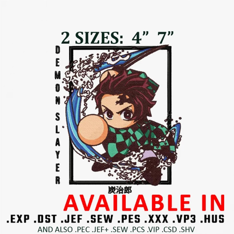 Baby Tanjiro Embroidery Design