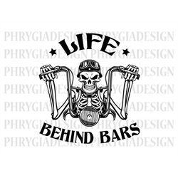 skeleton life behind bars svg , skeleton drive motorcycle svg , biker svg , biker shirt svg , biker png , motorcycle svg