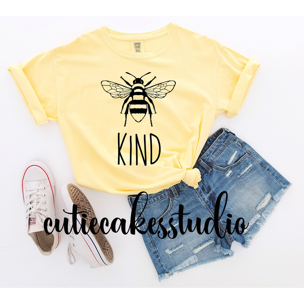 Bee kind shirt - bumblebee shirt - inspirational shirt - ladies shirt - plus size shirt - comfort colors shirt - christian shirt - 2.jpg