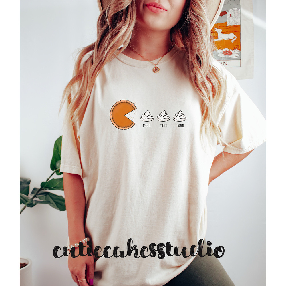 Christmas comfort colors shirt - comfort colors Christmas shirt - trendy Christmas shirt - thanksgiving shirt - pumpkin pie shirt - nom nom - 2.jpg