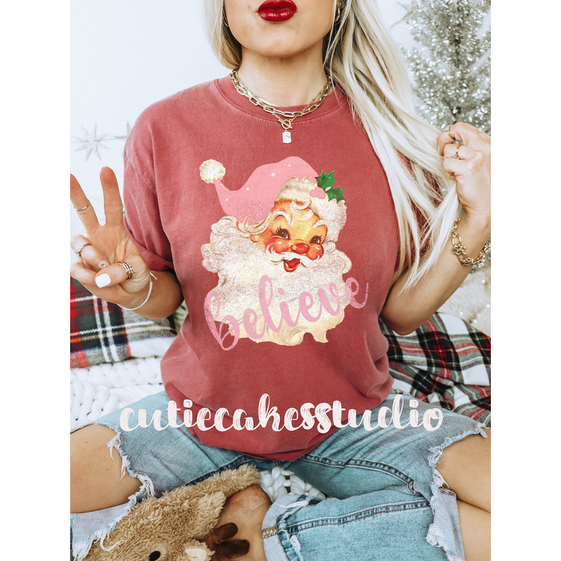 comfort colors shirt - comfort colors Christmas shirt - Christmas Santa shirt - comfort colors Santa shirt - Christmas believe shirt - 1.jpg