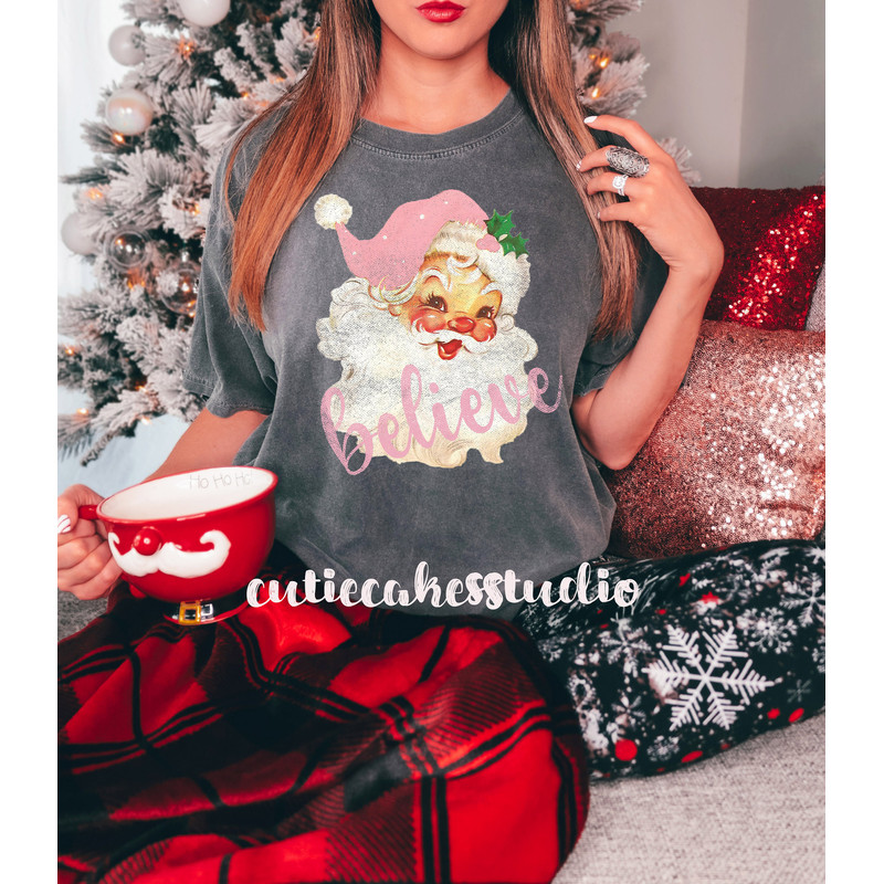 comfort colors shirt - comfort colors Christmas shirt - Christmas Santa shirt - comfort colors Santa shirt - Christmas believe shirt - 2.jpg