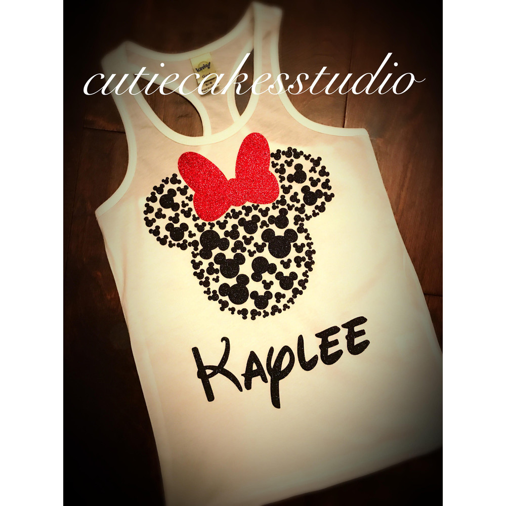 disney 100 mickeys magic kingdom tank shirt Minnie mickey Girl Ladies Outfit custom bow Disneyland Disney world vacation - 1.jpg