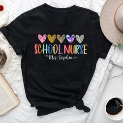 personalized school nurse shirt, school nurse t-shirt, back to school shirt, school nurse tee, school nurse gift -a429