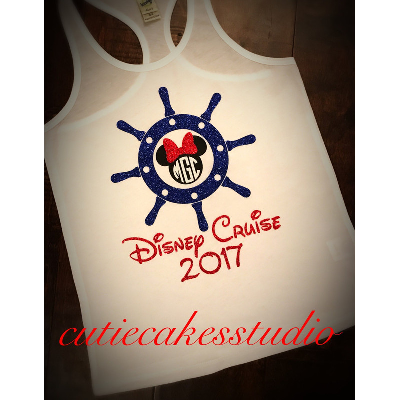 disney cruise vacation tank shirt Minnie mickey Soffe Girl Ladies Outfit custom Personalized hair bow monogram Disney world 2017 sailor - 1.jpg