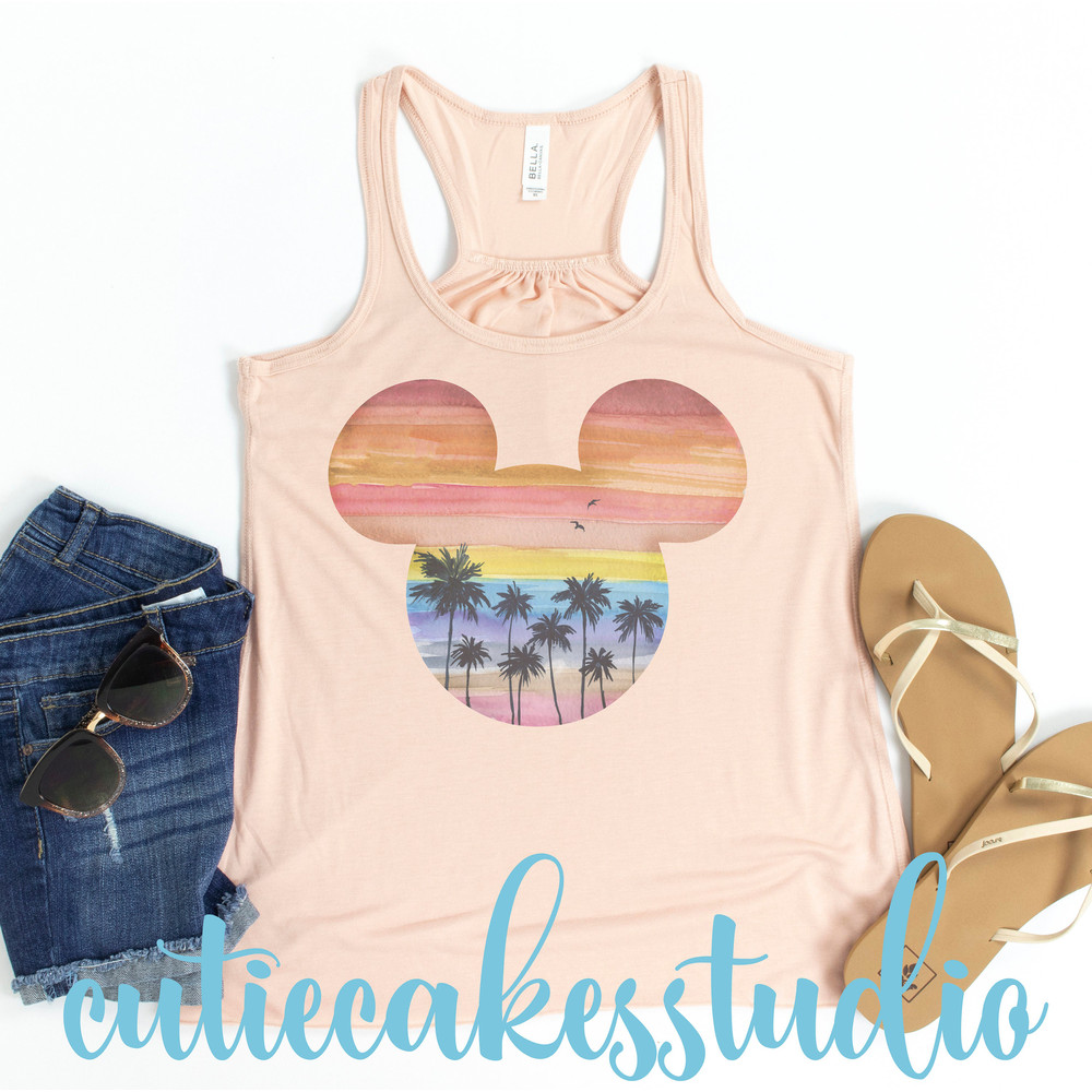 disney shirt - disney beach shirt - sunset mickey shirt - mickey beach shirt - disney sublimated retro shirt - 3.jpg