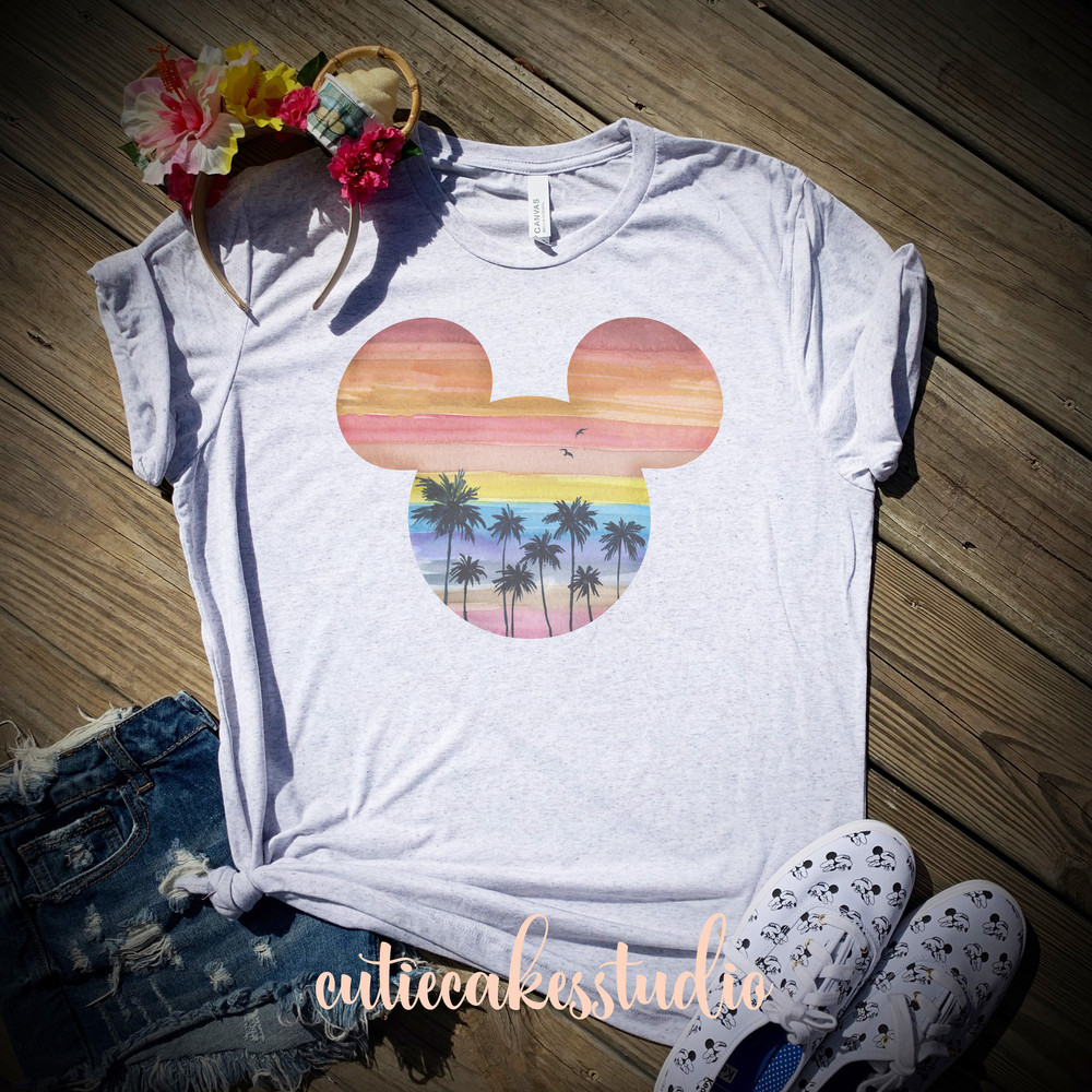 disney shirt - disney beach shirt - sunset mickey shirt - mickey beach shirt - disney sublimated retro shirt - 2.jpg