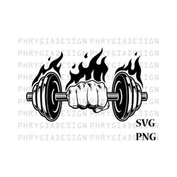 dumbbell svg png , barbell svg , gym svg , workout , crossfit svg , barbell dumbbell svg , t-shirt svg , commercial use