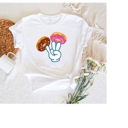 girls donut party shirt, donut lovers gift, funny donuts shirt with the shocker hand, donut family shirt, donut birthday