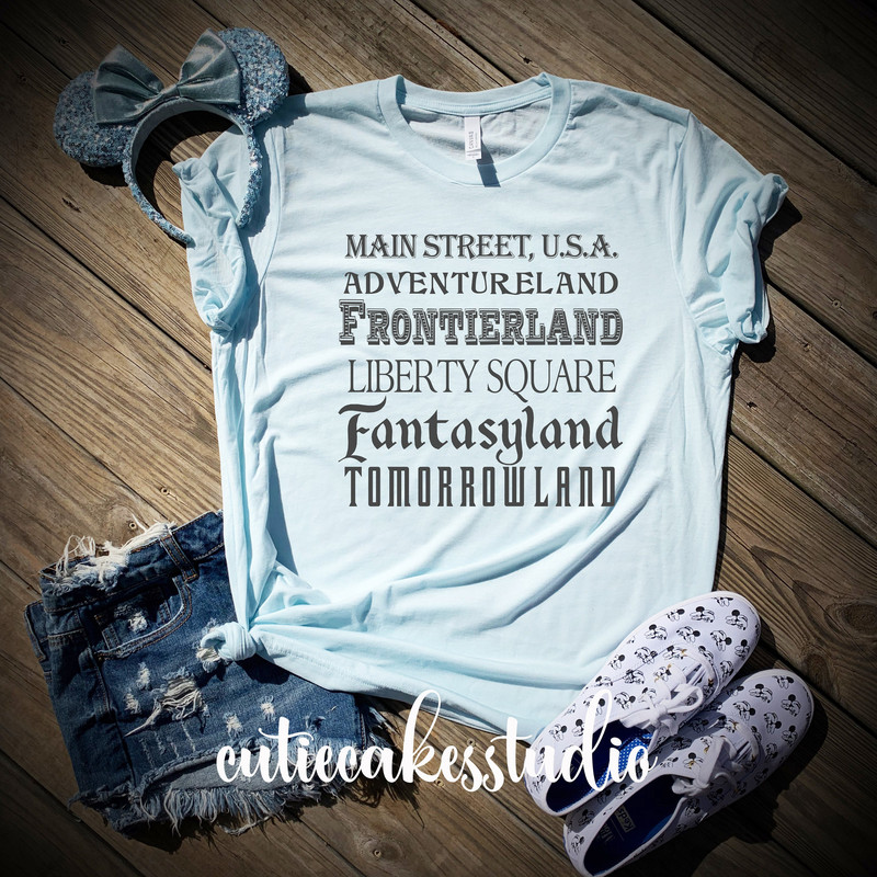 Disney shirt - Disney Vacation shirt - Tomorrowland - Fantasyland - Fronteirland -Mainstreet USA - Liberty square - Adventureland shirt - 1.jpg