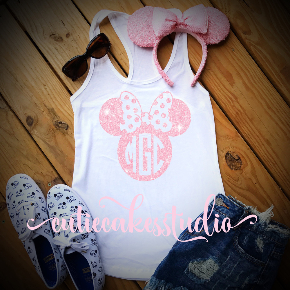 disney shirt millennial pink  mickey Racerback Tank top Disney Girl Ladies disney shirts for women purple potion ears minnie monogram - 1.jpg