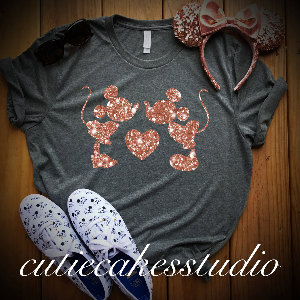 disney shirts for women rose gold disney shirt mickey burnout Racerback Tank top Disney Girl Ladies disney shirts women minnie mickey kiss - 2.jpg