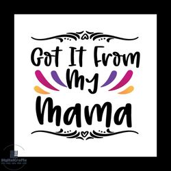 got it from my mama svg, birthday svg, happy birthday svg