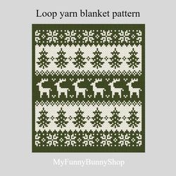 Loop yarn Winter Fairy Blanket Pattern PDF Download