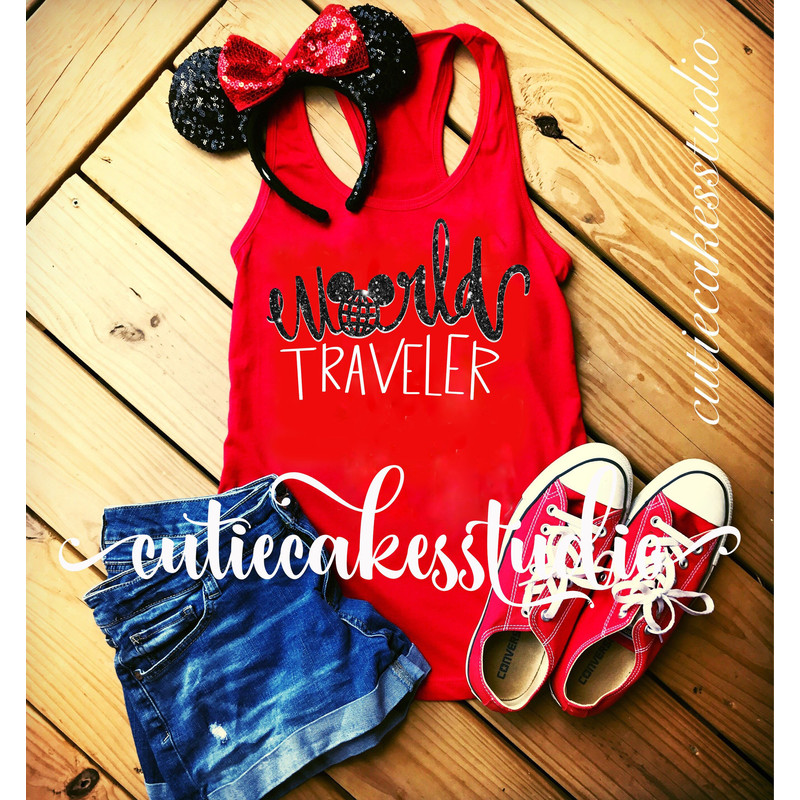 epcot shirt disney shirts for women disney shirt mickey Tank Disney Ladies disney shirts  epcot world traveler shirt rose gold disney shirt - 1.jpg