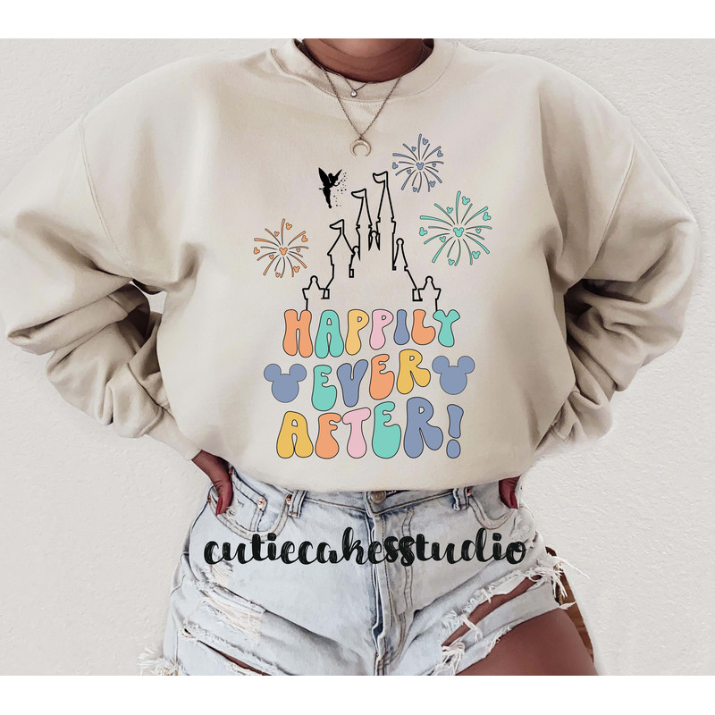 Happily ever after sweatshirt - Disney vintage sweatshirt - Disney mickey shirt - Disney magic shirt - vintage disney 1980 style shirt - 2.jpg