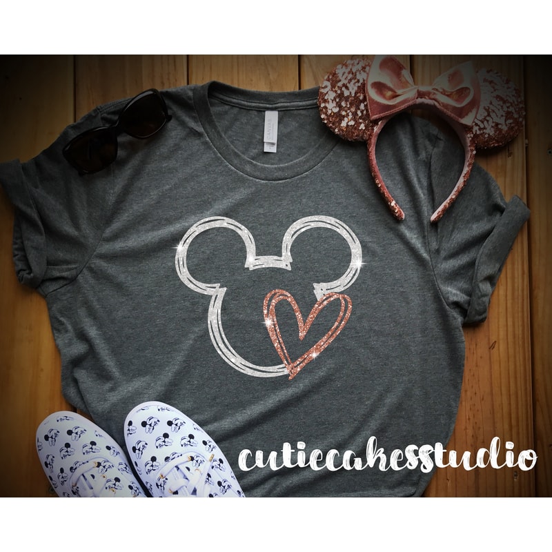 rose gold Disney shirt - disney family shirts - Disney heart shirt - Disney shirts for women - Disney Valentine shirt - vacation shirt - 1.jpg
