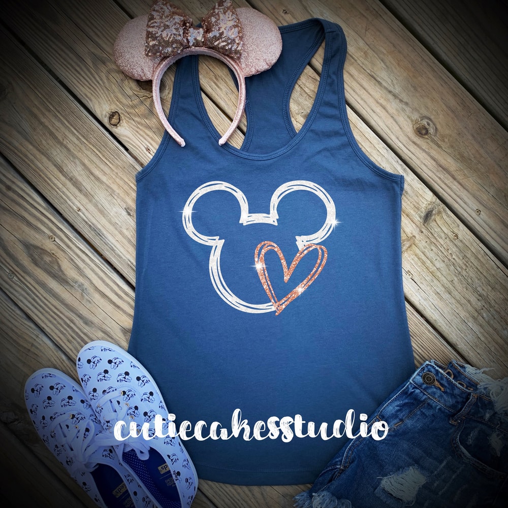 rose gold Disney shirt - disney family shirts - Disney heart shirt - Disney shirts for women - Disney Valentine shirt - vacation shirt - 2.jpg