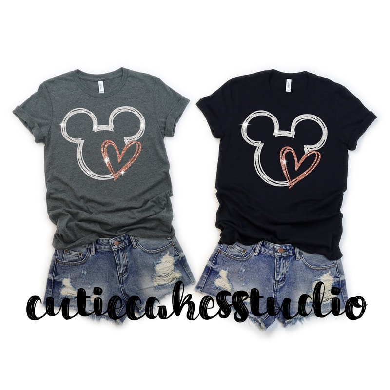 rose gold Disney shirt - disney family shirts - Disney heart shirt - Disney shirts for women - Disney Valentine shirt - vacation shirt - 4.jpg