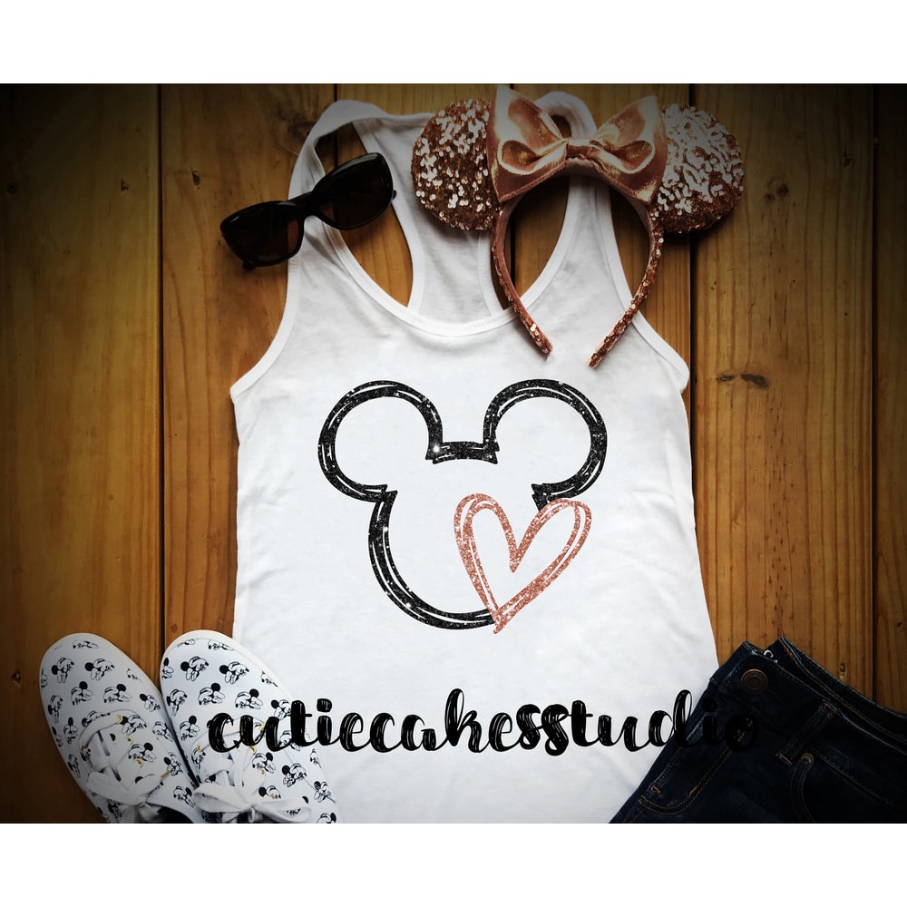 rose gold Disney shirt - disney family shirts - Disney heart shirt - Disney shirts for women - Disney Valentine shirt - vacation shirt - 5.jpg