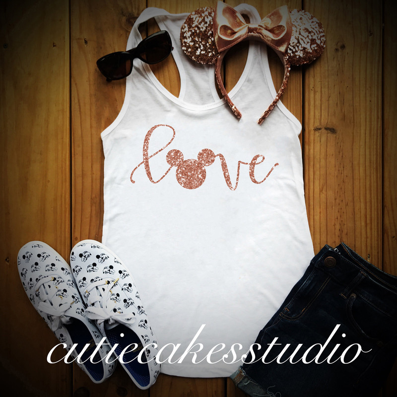 rose gold disney shirt - disney trip shirt - Tank Disney Ladies disney shirts for women - girls trip disney shirt - disney love shirt - 1.jpg