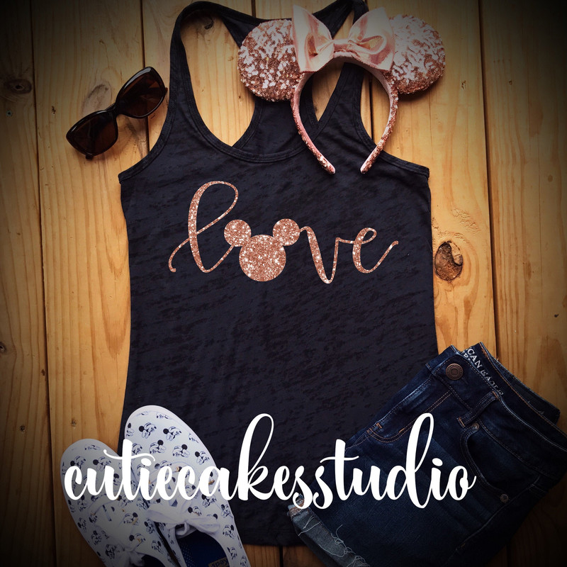 rose gold disney shirt - disney trip shirt - Tank Disney Ladies disney shirts for women - girls trip disney shirt - disney love shirt - 3.jpg