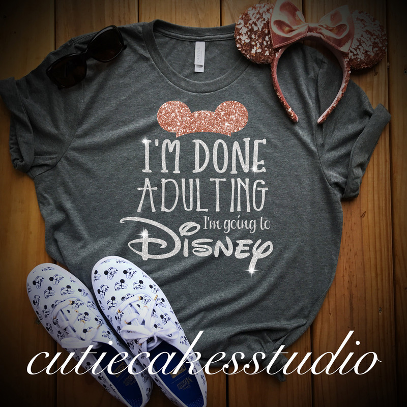 rose gold disney shirt for women disney shirt mickey Racerback Tank Disney Girl Ladies disney shirts I'm done adulting I'm going to Disney - 1.jpg