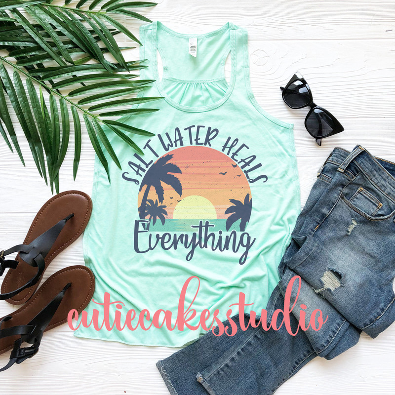 salt water heals everything shirt - beach shirt - beach shirts for women - retro beach shirt - beach sublimated faded vintage retro shirt - 2.jpg
