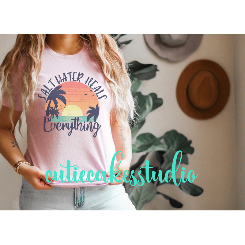 salt water heals everything shirt - beach shirt - beach shirts for women - retro beach shirt - beach sublimated faded vintage retro shirt - 4.jpg