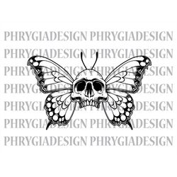skull butterfly svg , butterfly shirt svg , skull svg , butterfly clipart , butterfly svg , digital download , instant d