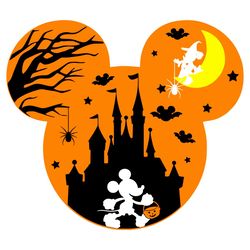 halloween castle mickeys not so scary pumpkin svg