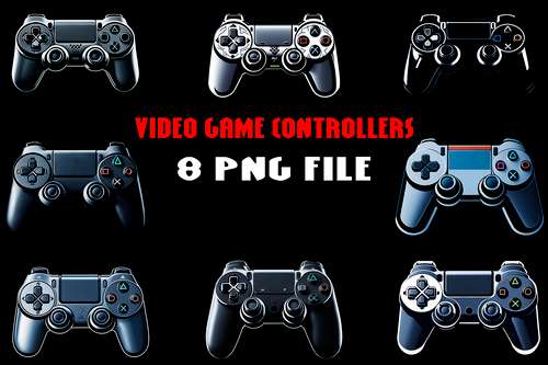 Sony Playstation Game Controller Digital File 8PNG Playstation Controller