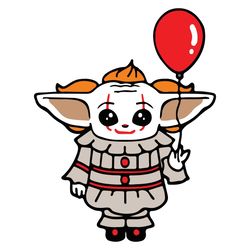 disney baby yoda halloween pennywise logo svg