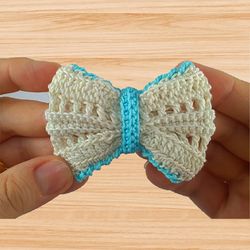 crochet bow pattern, bow accessory, diy bow, bow tie pattern, crochet pdf pattern, photo tutorial pattern, crochet bow p