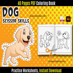 scissor skill cutting practice 40 pages, scissor activities, preschool printable worksheets for preschool & kindergarten