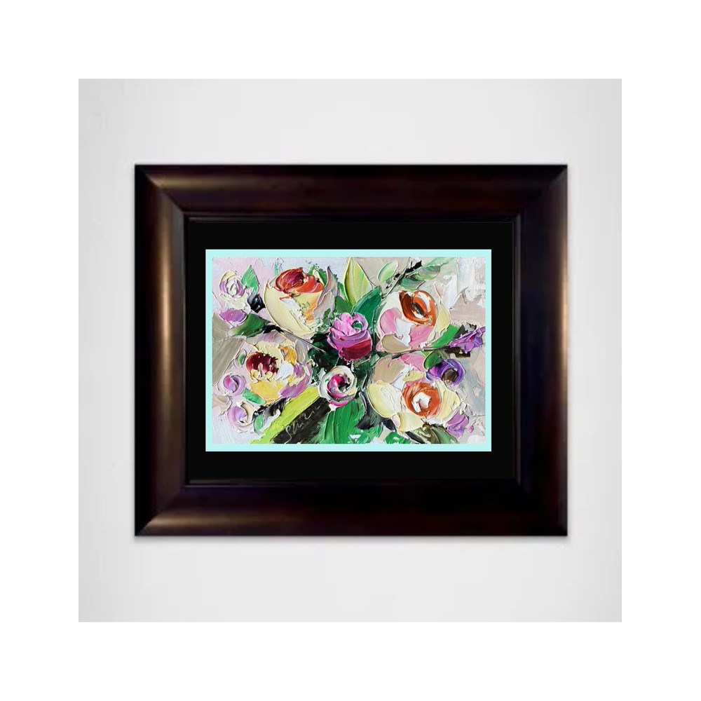 roses oil painting shell original art-2-3.jpg