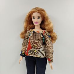 Barbie doll clothes curvy ethnic blouse