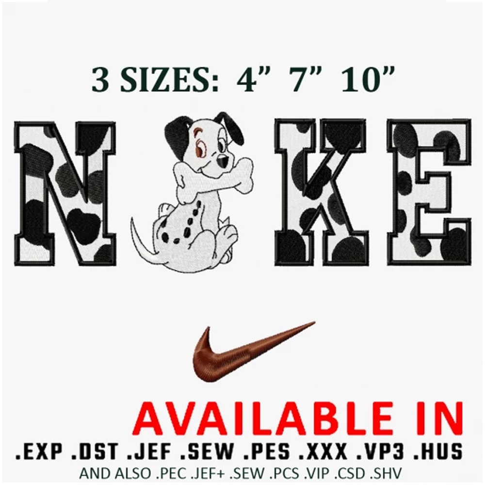 Nike x black dog embroidery design