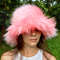 Pink bucket hat made of faux fur. Cute fuzzy bucket hats. Fluffy pink hat. Barbie hat. .