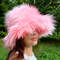 Barbie hat. Fluffy pink hat. Festival fuzzy hat. Rave shaggy pink hat.